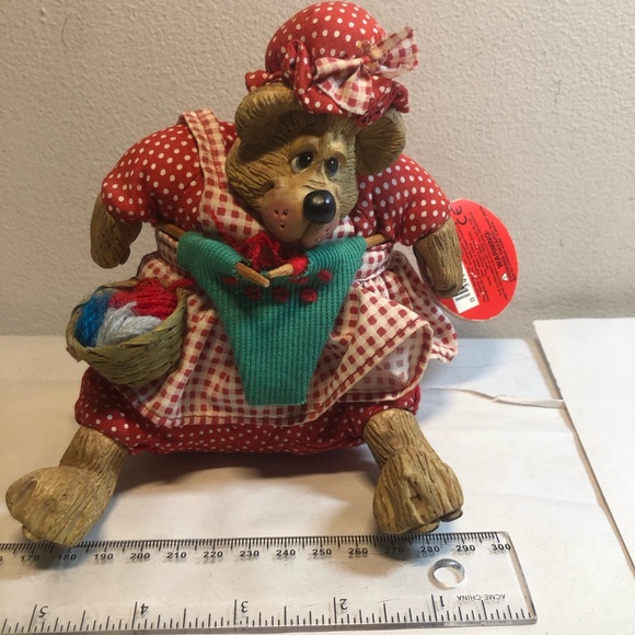 Vintage Russ Christmas Country Folks Knittens Bear 5" Plush New Original Tag - Picture 11 of 13